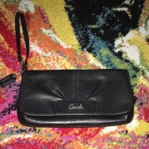 black coach wristlet